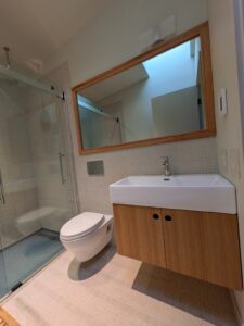 image of a small vanity and mirror